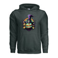 ndm:891735-Front-Forest Green-Spooky Halloween adult hoodie — black spooky season apparel by Stu Borncat Creations