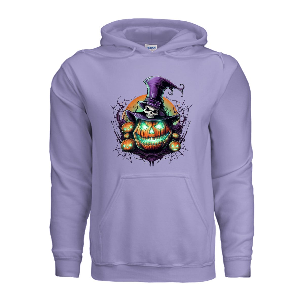ndm:891750-Front-Violet-Spooky Halloween adult hoodie — black spooky season apparel by Stu Borncat Creations